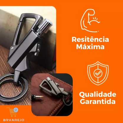 Chaveiro Metal Isqueiro Integrado Querosene Multifuncional - BRvarejo.net