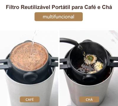 Filtro portátil coador para Café de Aço Inoxidável Reutilizável - BRvarejo.net