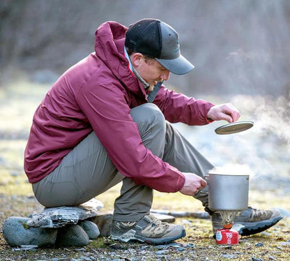 Mini fogão a gás para acampamento Portátil Dobrável para cozinhar ao ar livre