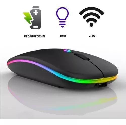 Mouse Sem Fio Wireless Recarregável Bluetooth Ergonômico - BRvarejo.net