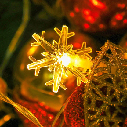 Luzes De Corda LED Floco De Neve Estrela Guirlanda Decoração de Natal