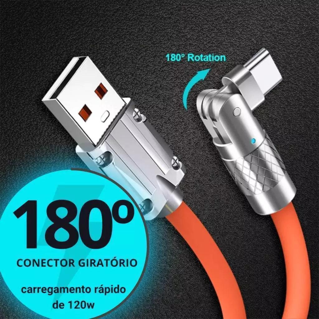 Cabo Gamer de Carregamento Rápido USB Giratório 180º - BRvarejo.net