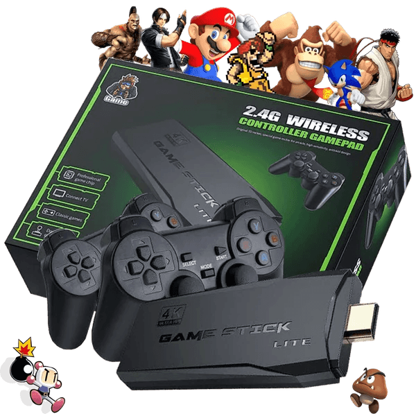 Super Game Box Retrô com 10.000 Jogos + 2 Controles Sem Fio –