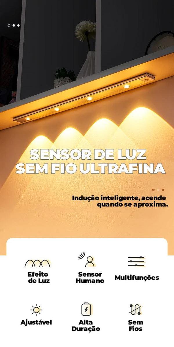 Luminária de Led Inteligente Ultra fina com Sensor de Presença - BRvarejo.net
